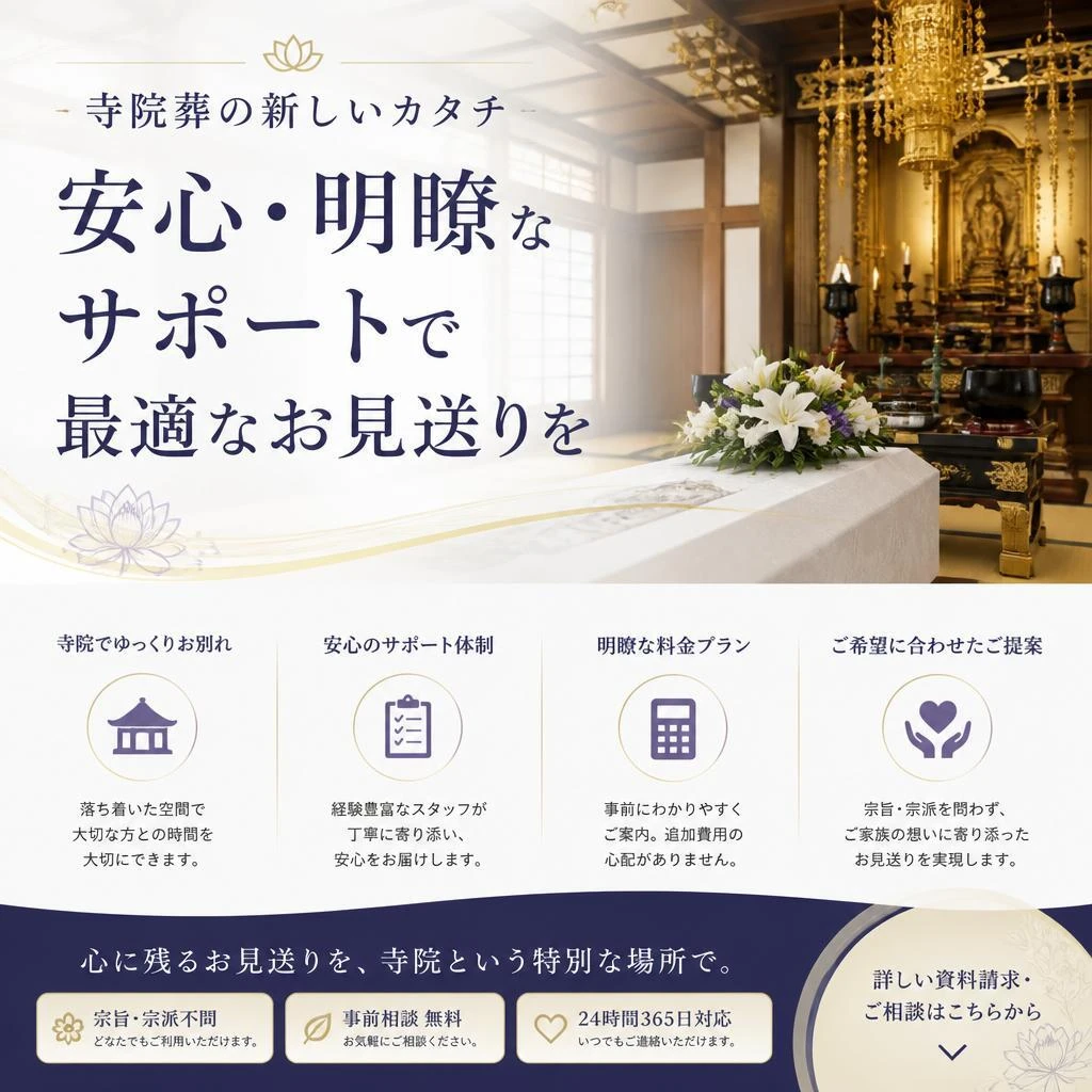 寺院葬の新しいカタチ—安心・明瞭なサポートで最適なお見送りを