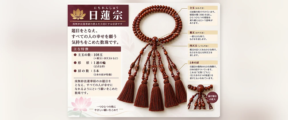 日蓮宗数珠画像