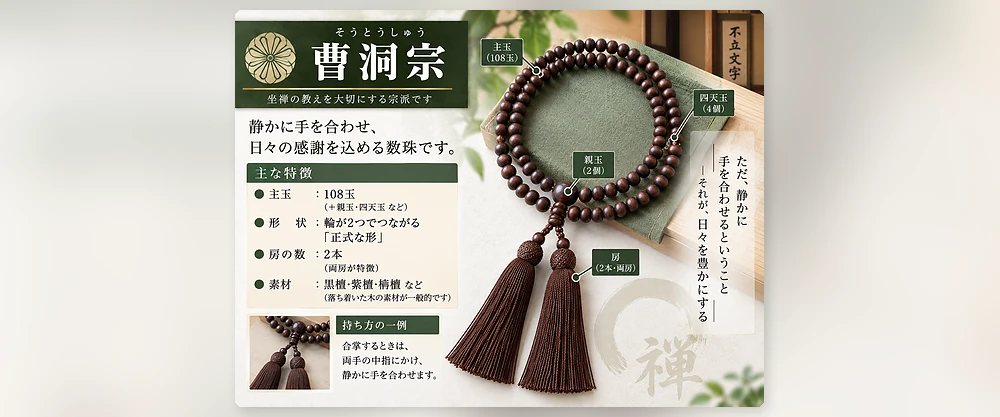 曹洞宗数珠画像