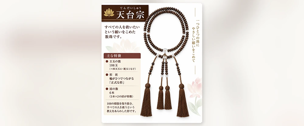 天台宗数珠画像